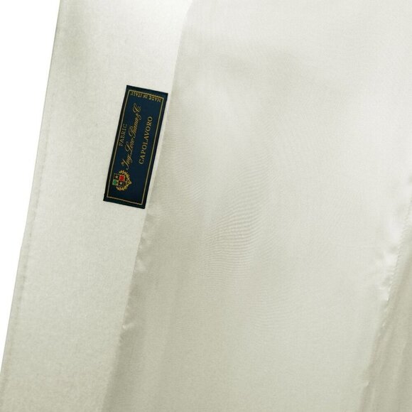 Made in Italy White Wool Vergine Jackets & Coat/IT44|L/White - Picture 3 of 3